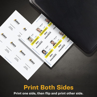 Avery Durable Tall ID Badges for Lanyards, Laser Printable on Both Sides, Blank White, 80 Total, 3.375